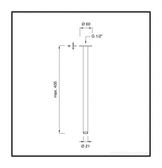 Держатель для душа Cea Design BRA 04 потолочный схема 2 Держатель для душа Cea Design BRA 04 потолочный схема 2