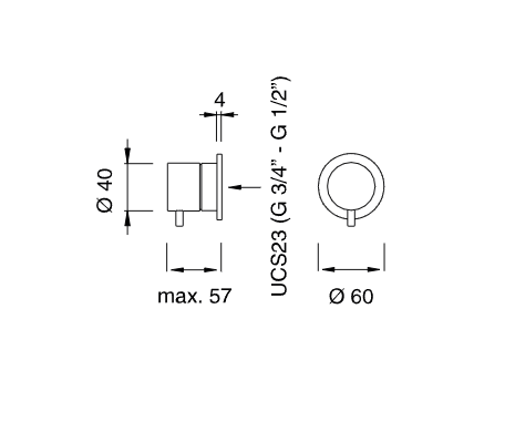 Настенный дивертор Cea Design DEV 07 ФОТО