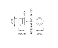 Настенный дивертор Cea Design DEV 07 схема 2 Настенный дивертор Cea Design DEV 07 схема 2