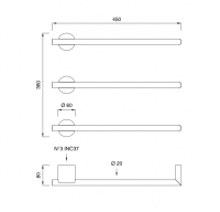 Полотенцесушитель Cea Design Equilibrio EQB 83 электрический схема 2 Полотенцесушитель Cea Design Equilibrio EQB 83 электрический схема 2