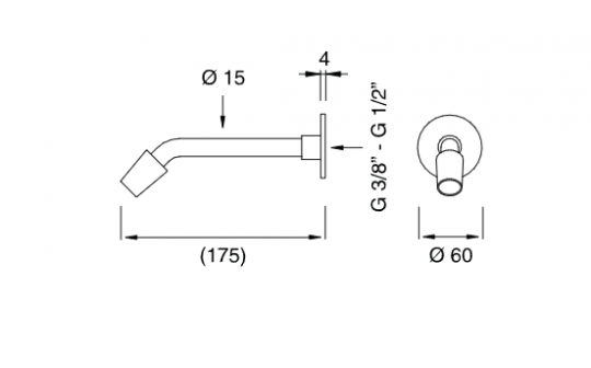 Излив настенный Cea Design Flex FLX 02 схема 2