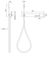 Смеситель для ванны Cea Design Cut Plus CUT 36 с ручным душем, без излива схема 2 Смеситель для ванны Cea Design Cut Plus CUT 36 с ручным душем, без излива схема 2
