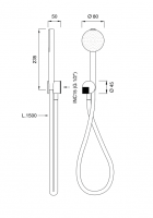 Душевой гарнитур Cea Design Duet DET 70H с круглым ручным душем схема 2