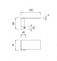 Полка Cea Design LUTEZIA нержавеющая сталь LTZ121 схема 3