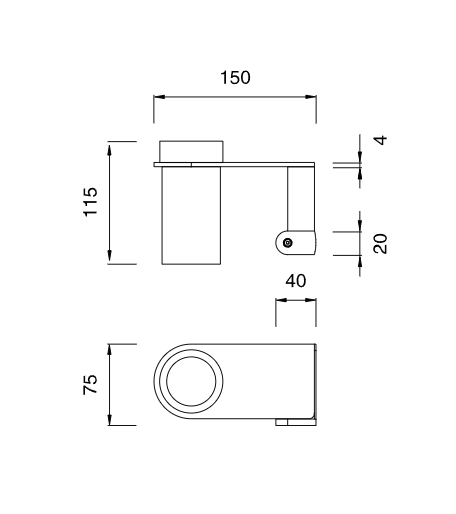 Полка Cea Design LUTEZIA со стаканом LTZ124 ФОТО