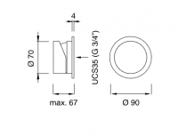 Настенный смеситель Cea Design MILO360 однорычажный MIL145KDL схема 2