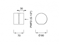 Настенный переключатель Cea Design NEUTRA нержавеющая сталь NEU35 схема 2
