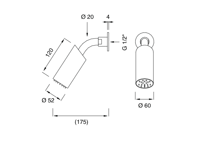Верхний душ Cea Design NEUTRA настенный NEU39 ФОТО
