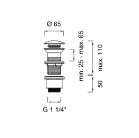 Донный клапан Cea Design PIL нержавеющая сталь PIL19 схема 2