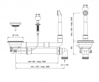 Слив-перелив Cea Design PIL нержавеющая сталь PIL28 схема 2