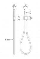 Душевой гарнитур подвесной Cea Design SWI нержавеющая сталь SWI07 схема 2