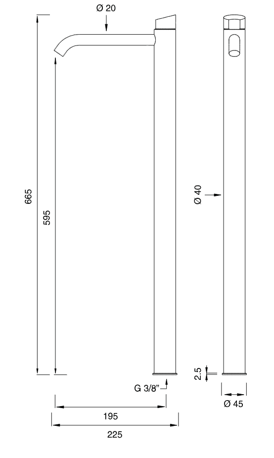 Настольный прогрессивный смеситель для раковины Cea Design ZIQQ ZIQ79 ФОТО