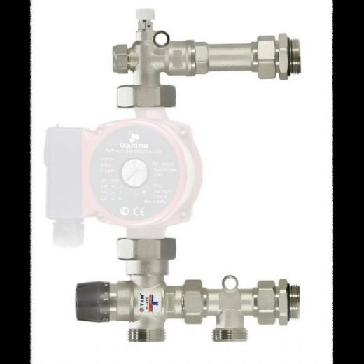 Насосно-смесительный узел с термостатическим клапаном без насоса 130/180 мм TIM