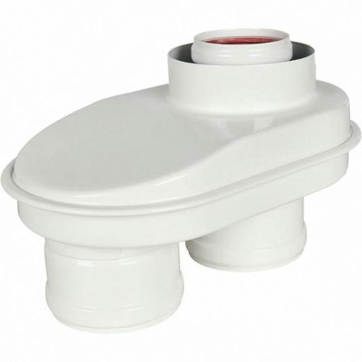 Адаптер моноблочный для перехода на двухтрубную систему 80/80 в комплекте фланец и втулка D60 L-50 ROMMER