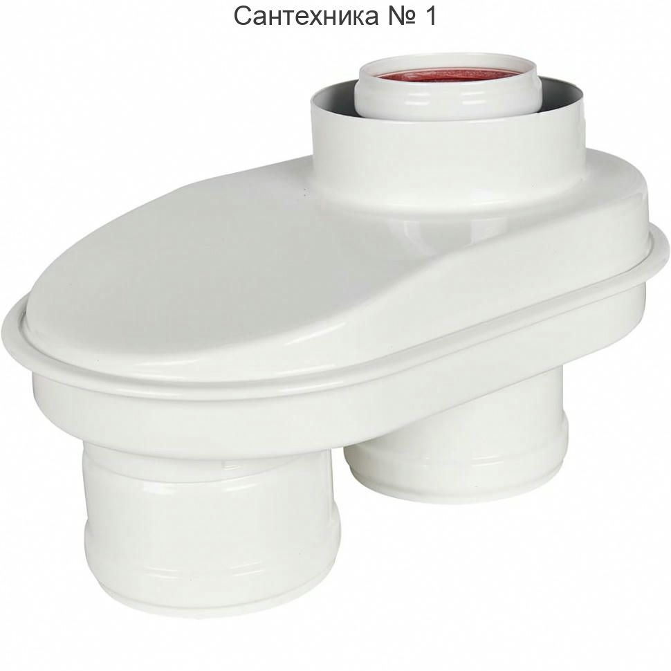 Адаптер моноблочный для перехода на двухтрубную систему 80/80 в комплекте фланец и втулка D60 L-50 ROMMER