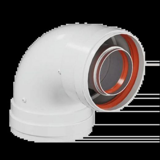 Отвод промежуточный 90 60/100 (наружный диаметр мама/мама) ROMMER