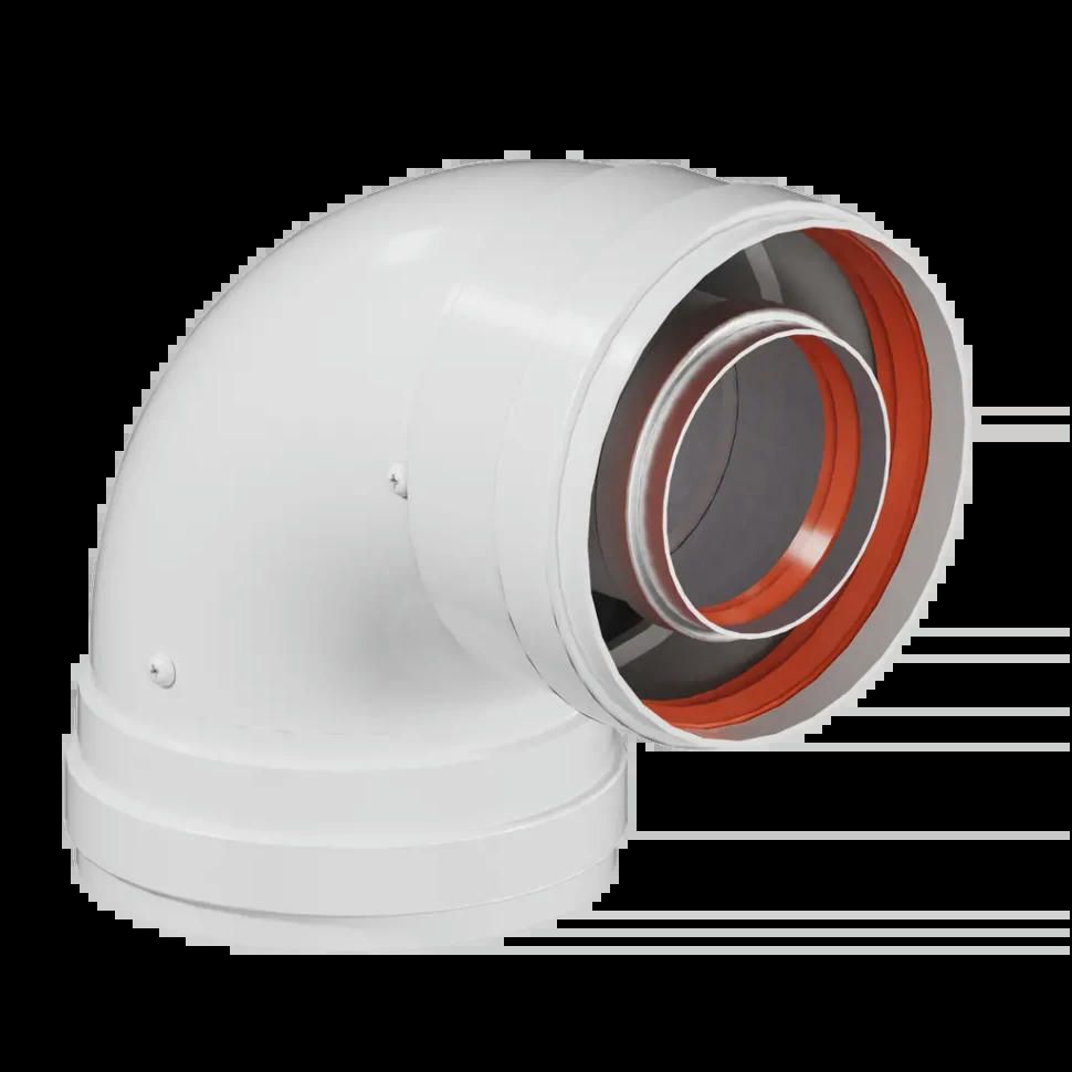 Отвод промежуточный 90 60/100 (наружный диаметр мама/мама) ROMMER