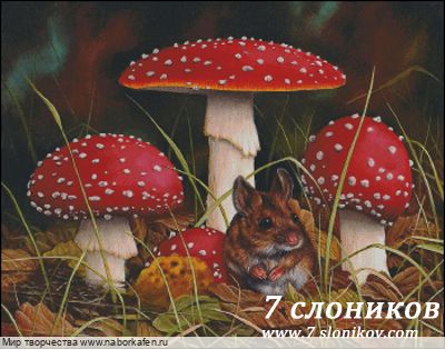 Набор для вышивания "056 Мухоморчики"