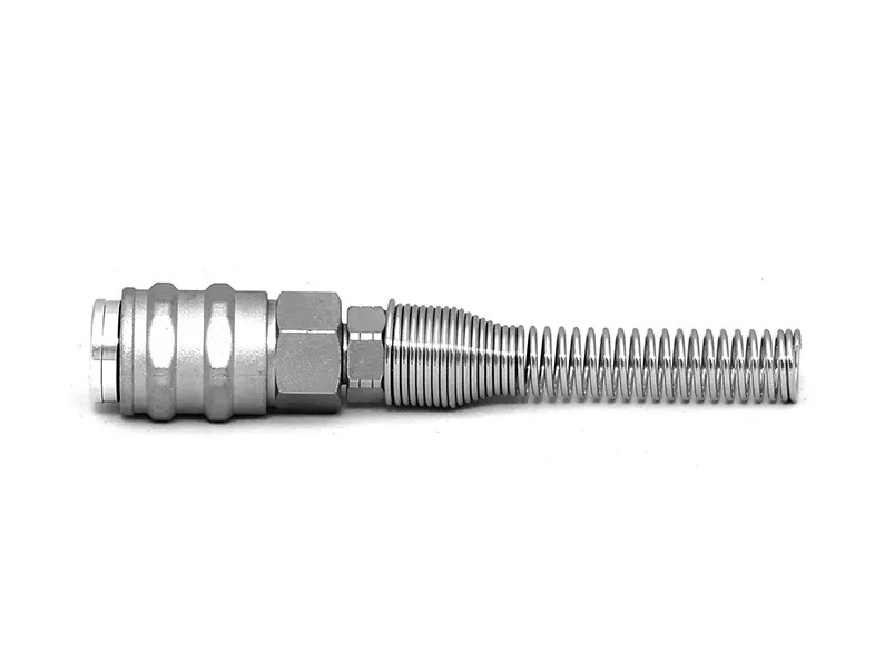 Walmec Универсальная быстроразъемная пневморозетка с пружиной под нейлоновый шланг GLOBAL U 10344