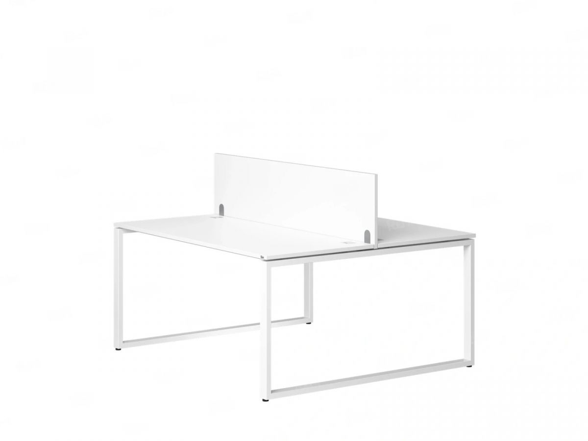 Бенч-система, 2 рабочих места, с одним экраном ЛДСП RM169-2-12