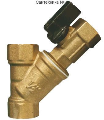 Фильтр косой c мини краном 1/2" TIM