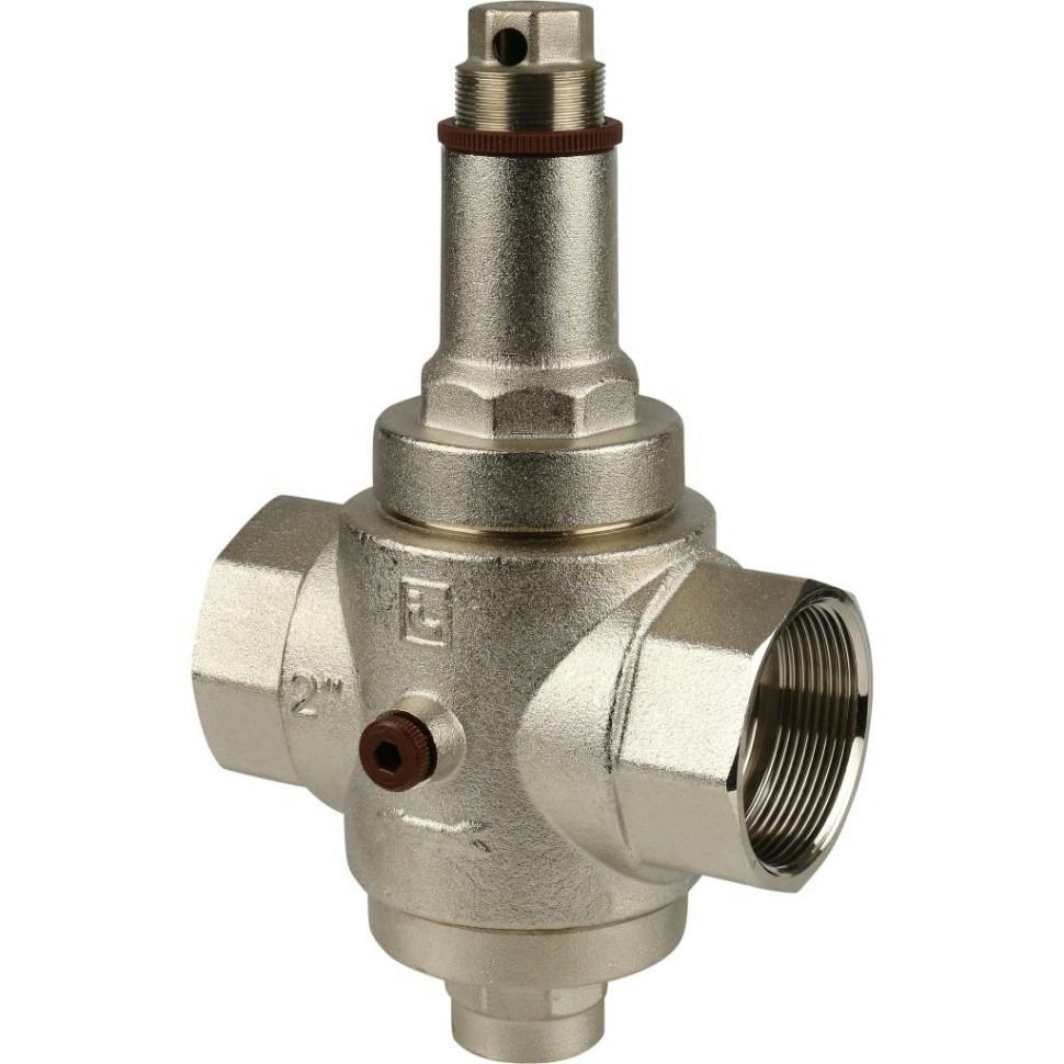 Редуктор давления ВВ 2" 1-6 бар PN25 под аксиальный манометр 1/4", никелированный EUROPRESS Itap