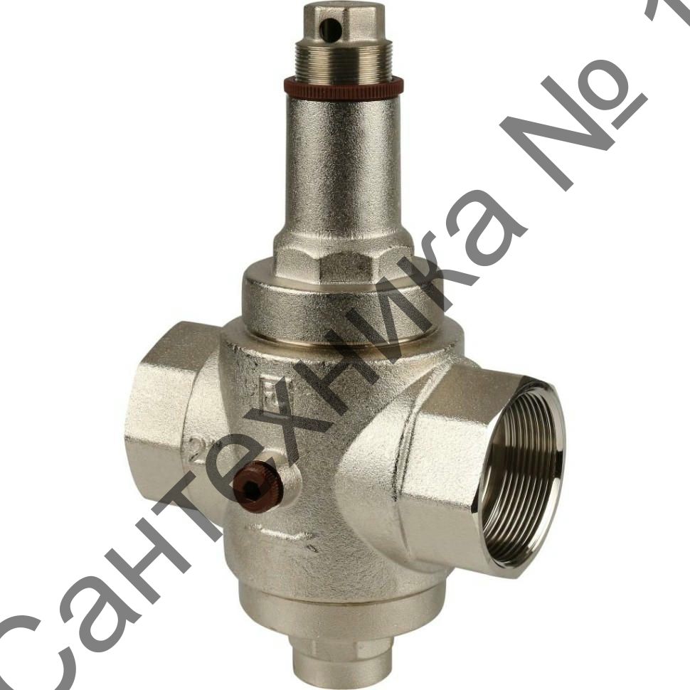 Редуктор давления ВВ 2" 1-6 бар PN25 под аксиальный манометр 1/4", никелированный EUROPRESS Itap