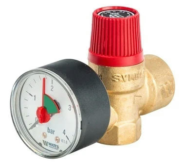 Клапан предохранительный SVW 1/2" с манометром 3 бар Watts
