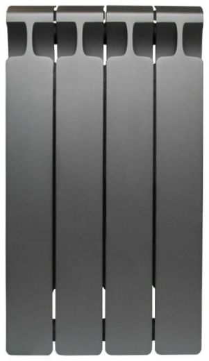 Радиатор биметаллический RIFAR MONOLIT 500 4 секции, боковое подключение (титан)
