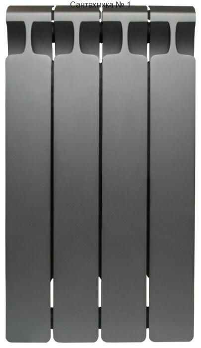 Радиатор биметаллический RIFAR MONOLIT 500 4 секции, боковое подключение (титан)