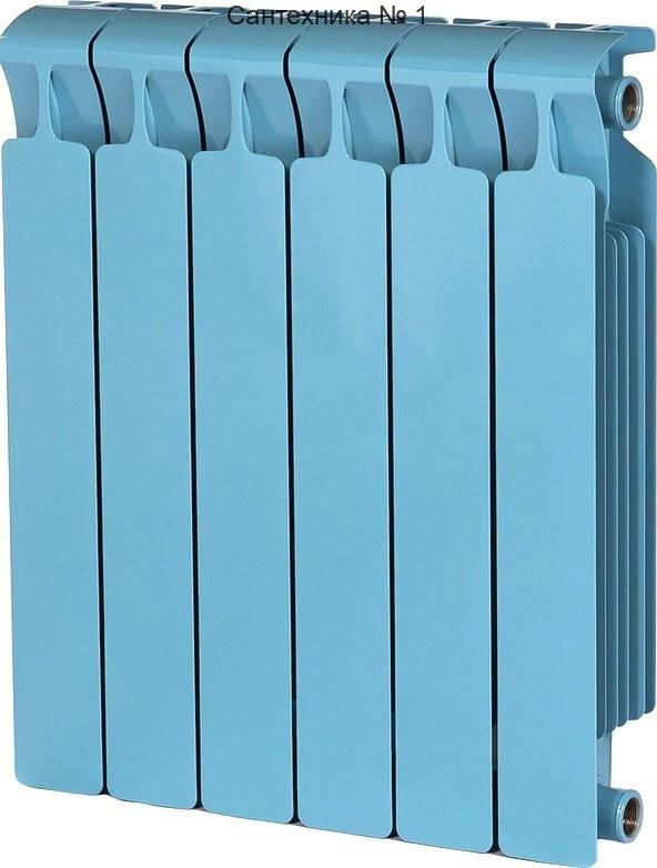 Радиатор биметаллический RIFAR MONOLIT 500 6 секций, боковое подключение (сапфир)