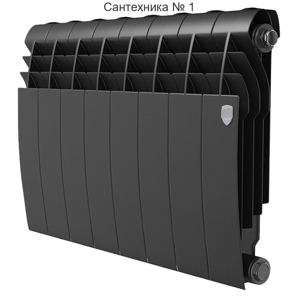 Радиатор биметаллический Royal Thermo BiLiner Noir Sable 350 10 секций, боковое подключение