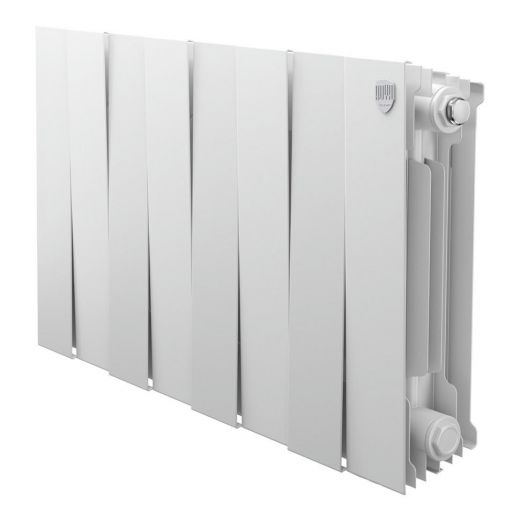 Радиатор биметаллический Royal Thermo PianoForte 300 Bianco Traffico 8 секций, боковое подключение