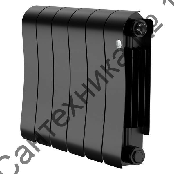 Радиатор биметаллический Royal Thermo Infinity 300 Noir Sable 6 секций, боковое подключение