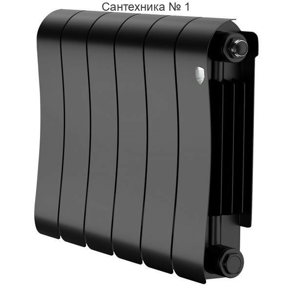 Радиатор биметаллический Royal Thermo Infinity 300 Noir Sable 6 секций, боковое подключение