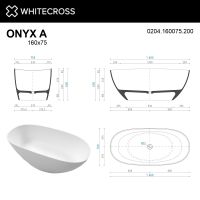 Ванна WHITECROSS Onyx A 160x75 0204.160075 схема 18