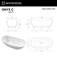 Овальная ванна WHITECROSS Onyx C 160x75 0206.160075 схема 19