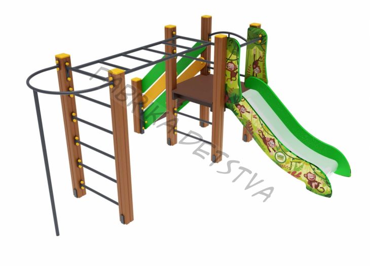 Детский игровой комплекс                           Карапуз Горка 750                                          2810х2730х1500	Обезьянки	ДИК 01-002