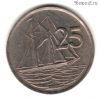 Каймановы острова 25 центов 1987