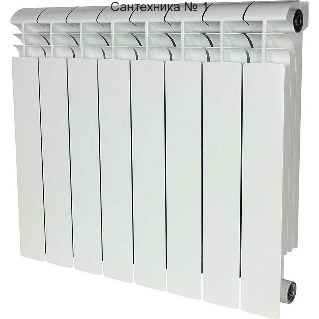 Радиатор биметаллический секционный VEGA 500 BM 8 секций, боковое подключение Ral 9016 STOUT