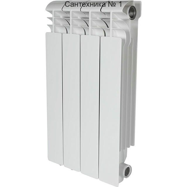 Радиатор алюминиевый секционный VEGA 500 4 секции, боковое подключение Ral 9016 STOUT