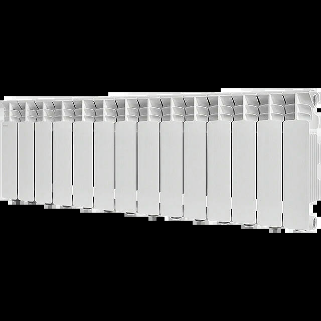 Радиатор алюминиевый GAMMA 350 14 секций, боковое подключение, белый STOUT