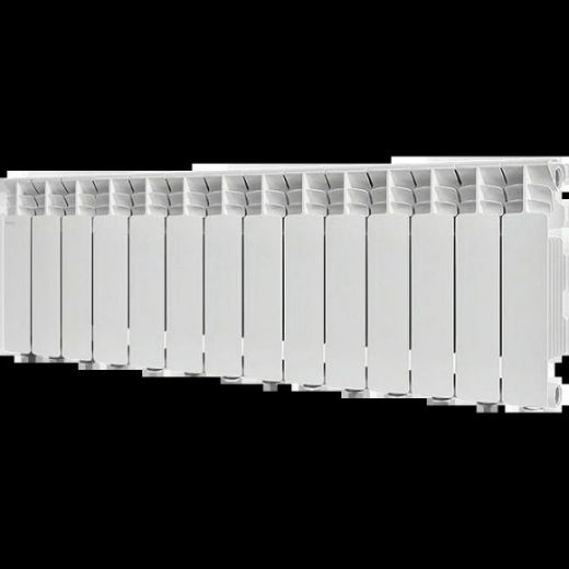 Радиатор алюминиевый GAMMA 350 14 секций, боковое подключение, белый STOUT