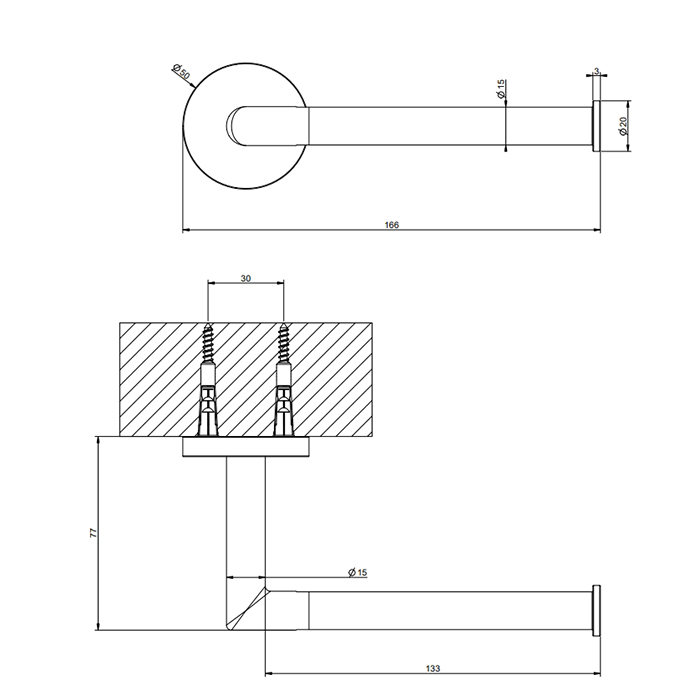 Настенный бумагодержатель Gessi 63655 ФОТО