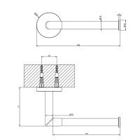 Настенный бумагодержатель Gessi 63655 схема 6