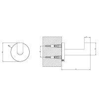 Крючок настенный Gessi Inverso Diamantato  5 см 63621 схема 4