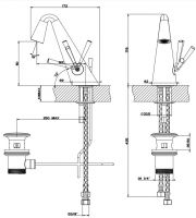 Gessi Cono смеситель для раковины 45002 схема 3 Gessi Cono смеситель для раковины 45002 схема 3