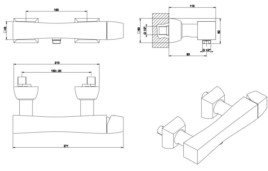 Gessi Mimi смеситель для душа 31131 ФОТО