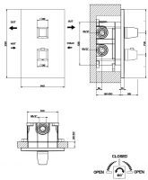 Gessi Mimi смеситель для ванны/душа 31294 схема 3 Gessi Mimi смеситель для ванны/душа 31294 схема 3