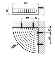 Полка для ванны и душа Gessi Rilievo 59561 схема 2 Полка для ванны и душа Gessi Rilievo 59561 схема 2